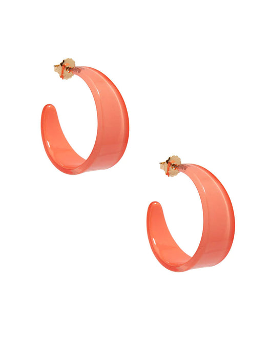 Georgia Hoop Earrings Earrings Zenzii Jewelry Coral 
