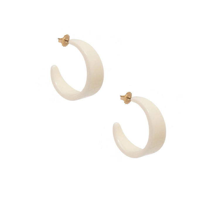 Georgia Hoop Earrings Earrings Zenzii Jewelry Cream 