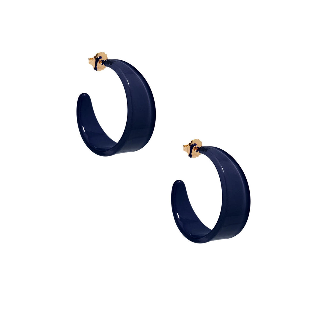 Georgia Hoop Earrings Earrings Zenzii Jewelry Navy 