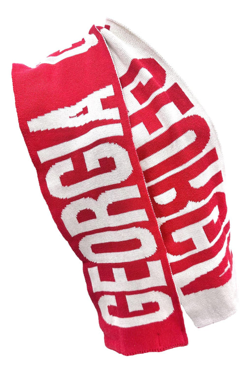 Georgia Reversible Scarf - Natural and Red Scarf Town Pride 
