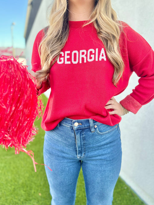 Georgia Sweater - Red Womens Sweater Town Pride 