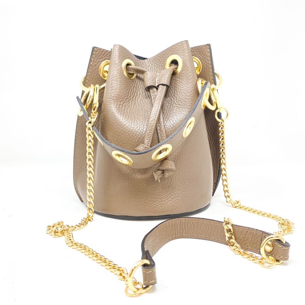 German Fuentes Bucket Leather Bag Purse Germán Fuentes Gold 