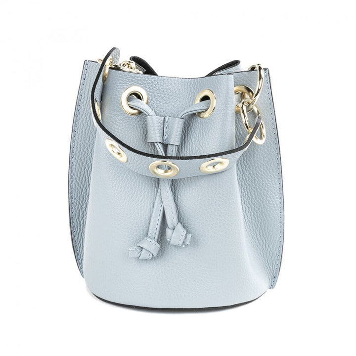 German Fuentes Bucket Leather Bag Purse Germán Fuentes Light Blue 