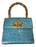German Fuentes Small Leather Tote Purse Germán Fuentes Dusty Blue 