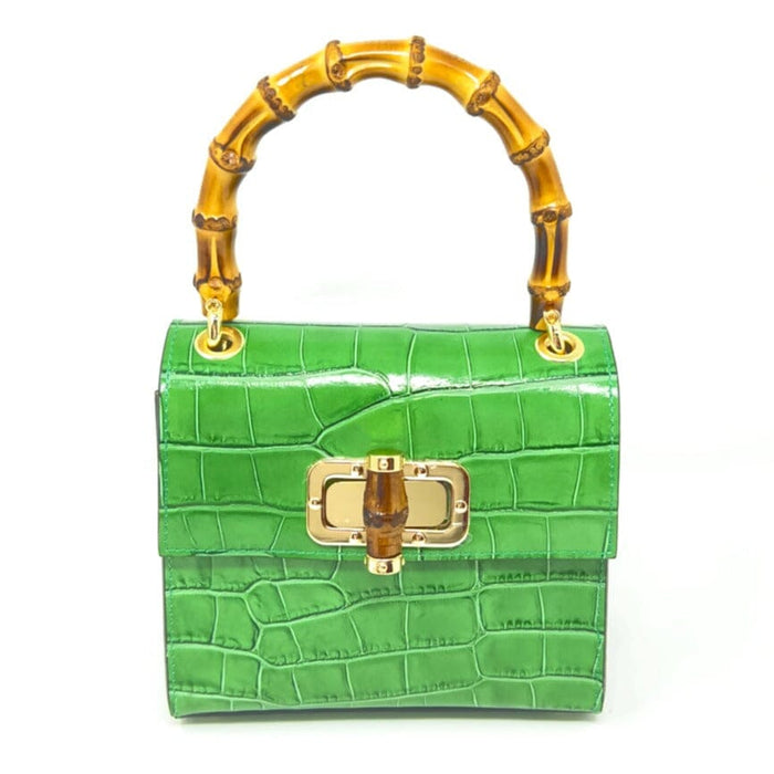 German Fuentes Small Leather Tote Purse Germán Fuentes Green 