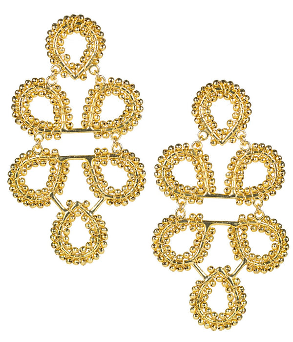 Ginger Beaded Earrings - Gold Earrings Lisi Lerch 