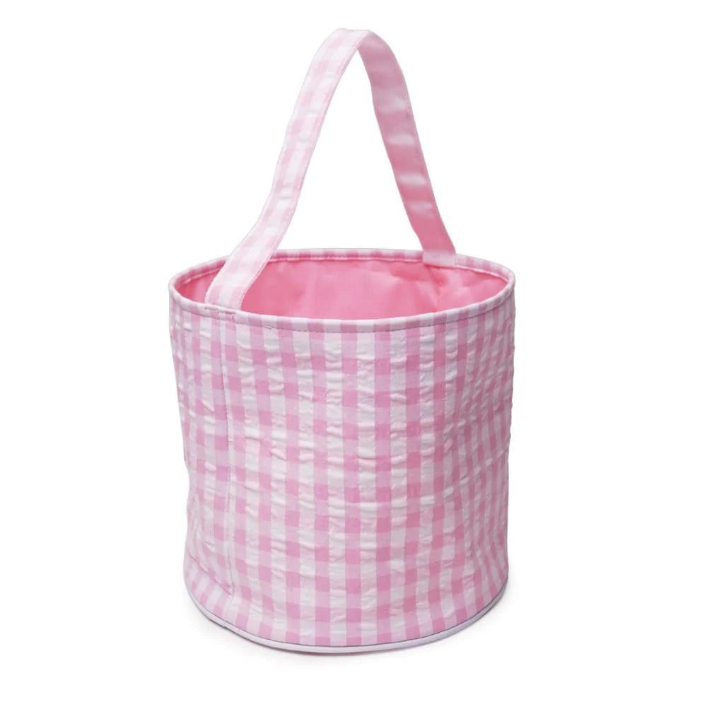 GIngham Easter Baskets Easter Basket Blossom Blanks Pink 