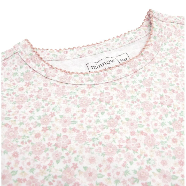 Girl's Antique Floral Pima Pajama Set Girl Pajamas Minnow 