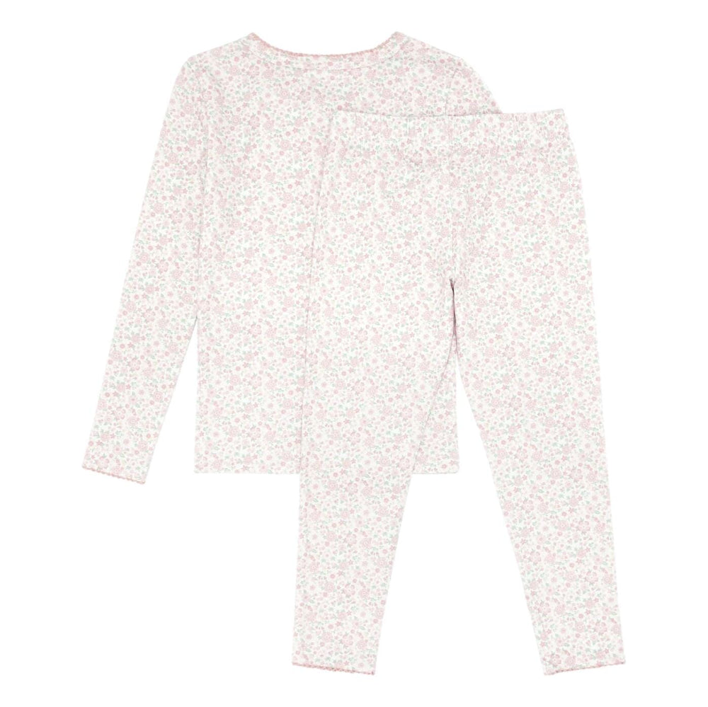 Girl's Antique Floral Pima Pajama Set Girl Pajamas Minnow 