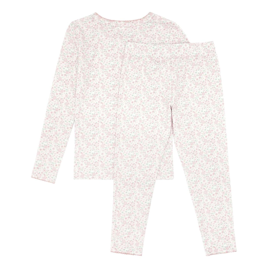 Girl's Antique Floral Pima Pajama Set Girl Pajamas Minnow 