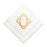 Gold Cocktail Napkins- Single Initial Paper Napkins Print Appeal O 