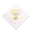 Gold Cocktail Napkins- Single Initial Paper Napkins Print Appeal P 