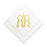 Gold Cocktail Napkins- Single Initial Paper Napkins Print Appeal R 