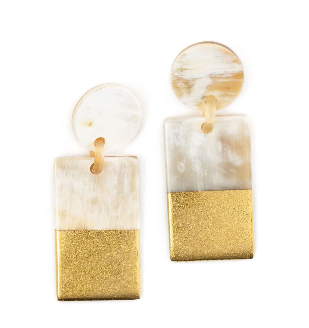 Gold Dipped Statement Earrings Earrings Sunshine Tiendas 