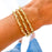 Gold Flower Shaped Bracelet - Small Cube Bracelet Savvy Bling 