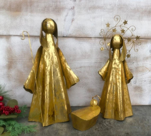 Gold Leafed Holy Family Christmas Decor Trade Cie 
