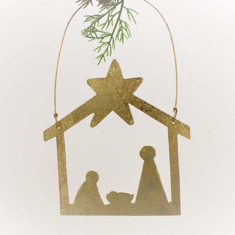 Gold Nativity Silhouette Ornament Ornament Trade Cie 