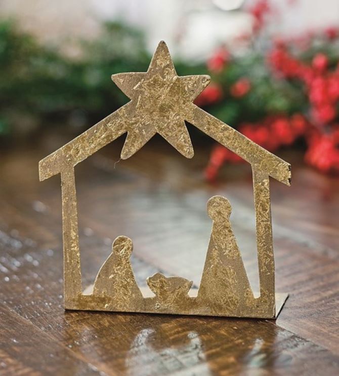 Gold Nativity Tabletop Christmas Decor Trade Cie 