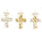 Gold Oyster Cross Ornaments Ornament MudPie 