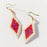 Gold Small Diamond Luxe Earring Earrings Ink and Alloy Magenta 