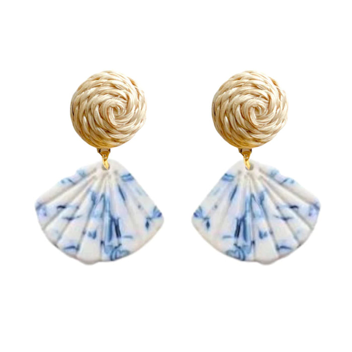 Grace Willow Blue and White Earrings Earrings M Donohue 