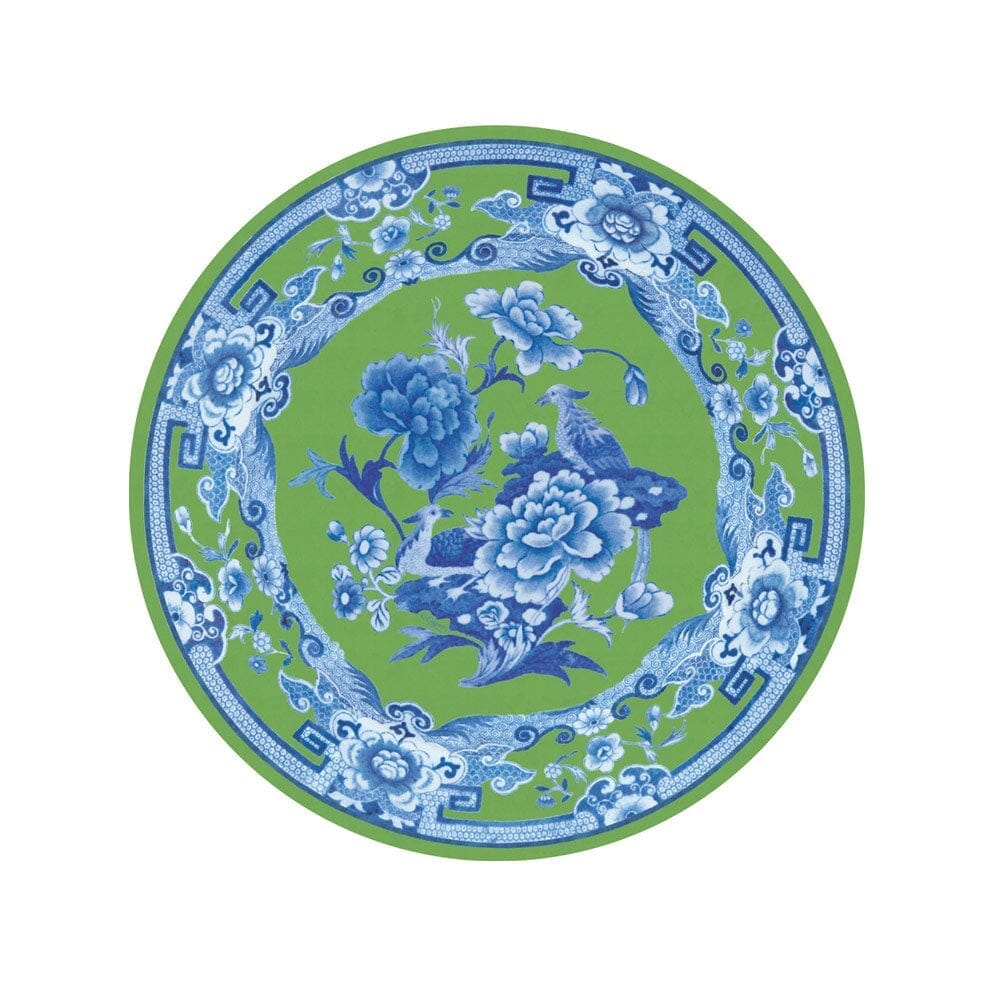 Green and Blue Plate Dinner Plates - 8 Per Package Serving Piece Caspari 