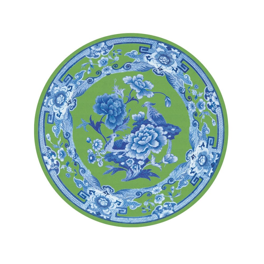 Green And Blue Plate Salad & Dessert Plates - 8 Per Package Serving Piece Caspari 