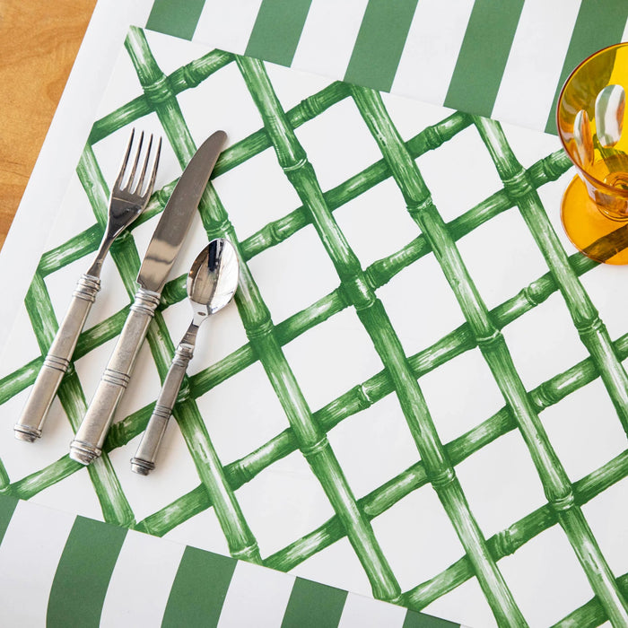 Green Lattice Placemats Placemats Hester and Cook 