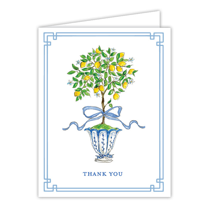 Greetings Cards Gift Cards Rosanne Beck Lemon Topiary in Chinoiserie Pot 