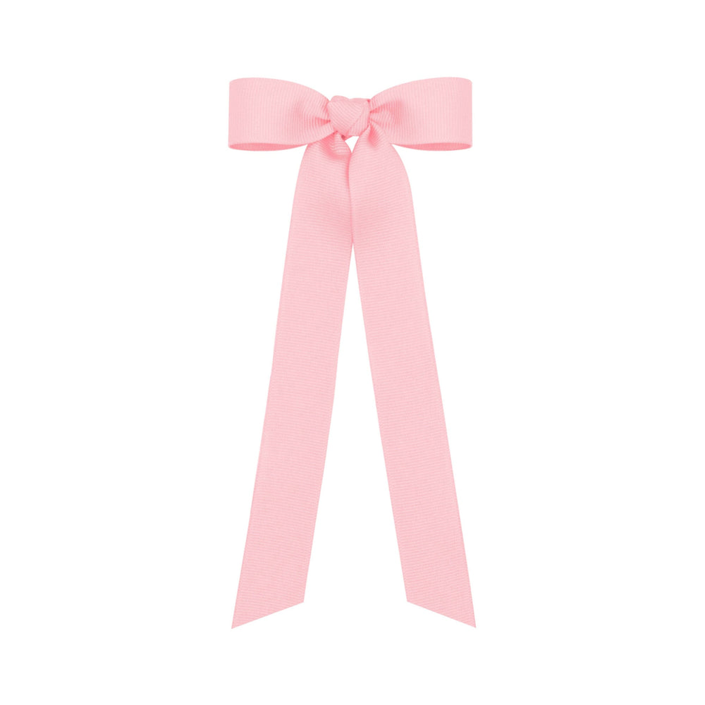 Grosgrain Bow with Streamer Tails - Mini Hair Bows WeeOnes Light Pink 