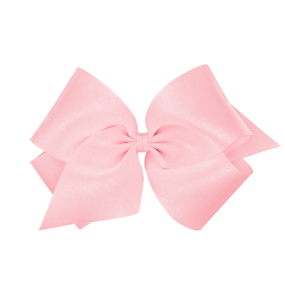 Grosgrain Hair Bow - Huge Hair Bows WeeOnes Light Pink 