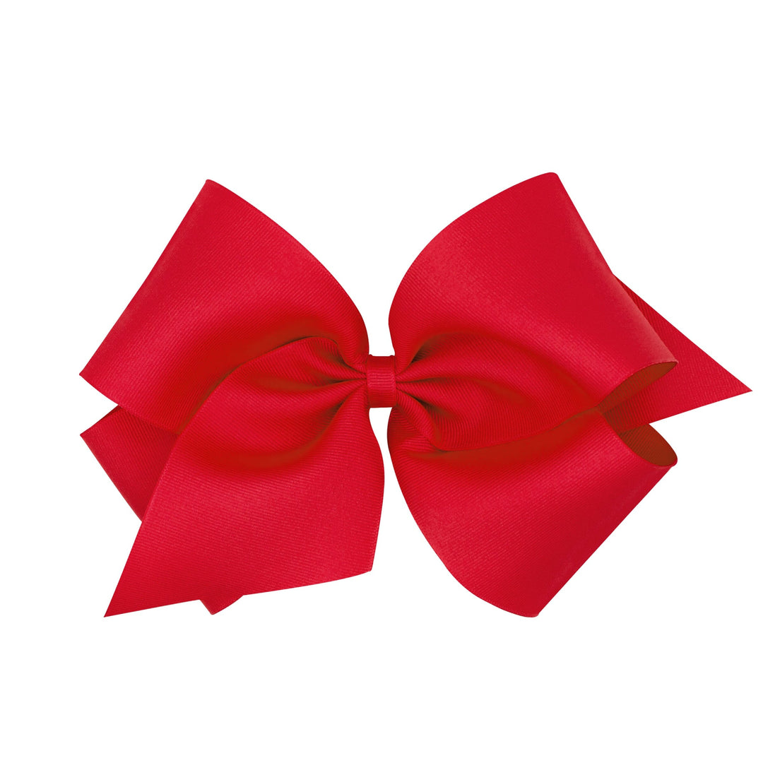 Grosgrain Hair Bow - Huge Hair Bows WeeOnes Red 