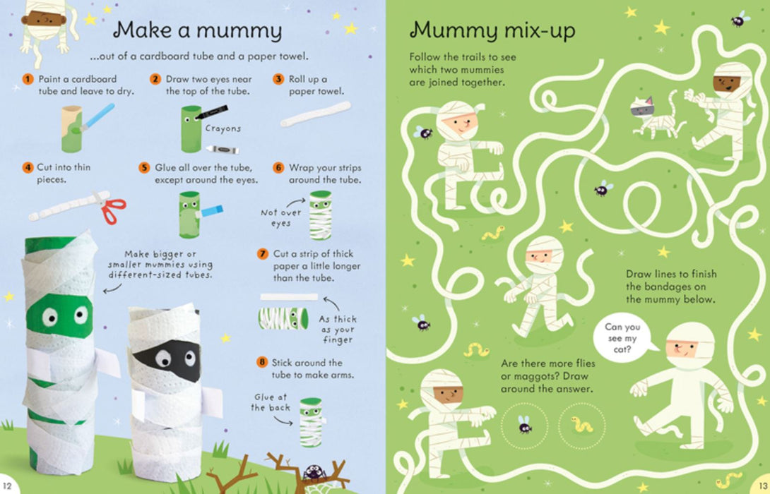 Halloween Things to Make and Do Book Usborne 
