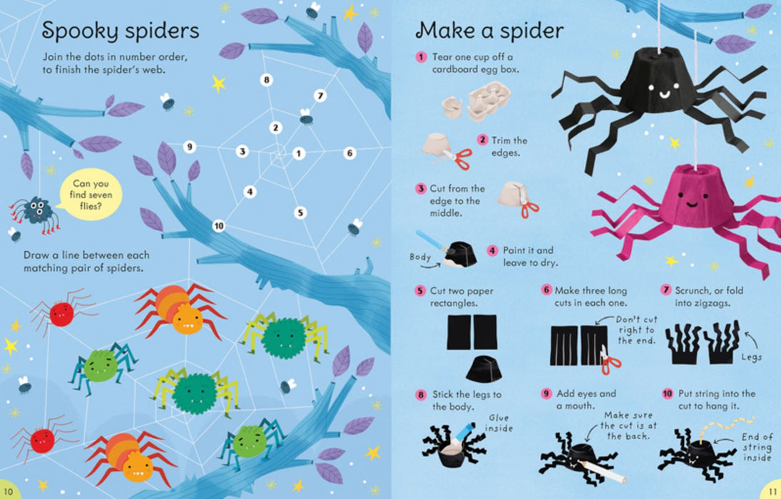 Halloween Things to Make and Do Book Usborne 