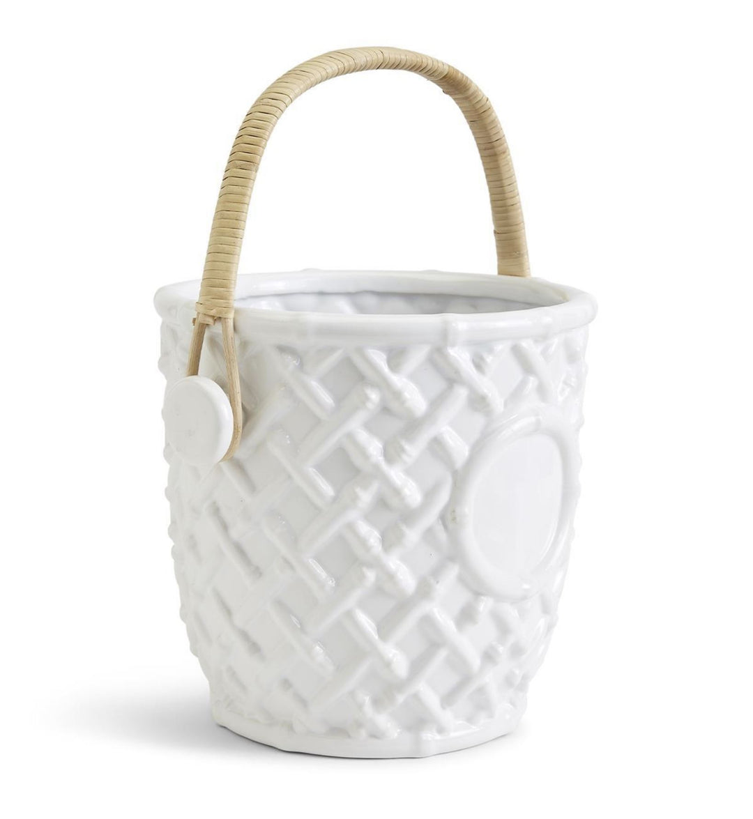 Hampton Faux Bamboo Fretwork Wine Bucket Bucket Two's Company 