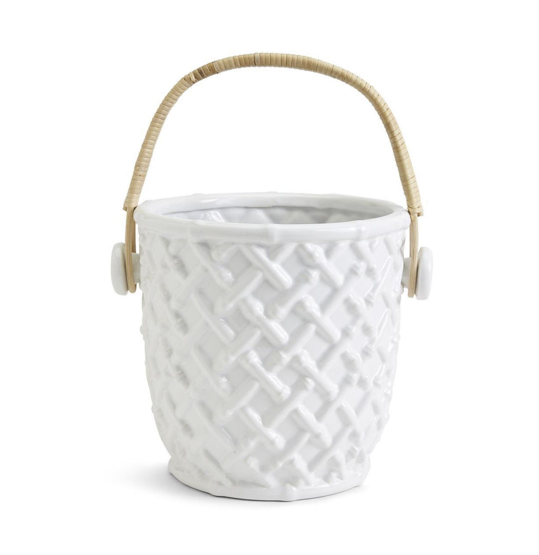 Hampton Faux Bamboo Fretwork Wine Bucket Bucket Two's Company 