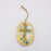 Handpainted Cross Oval Ornament Christmas Decor Trade Cie 