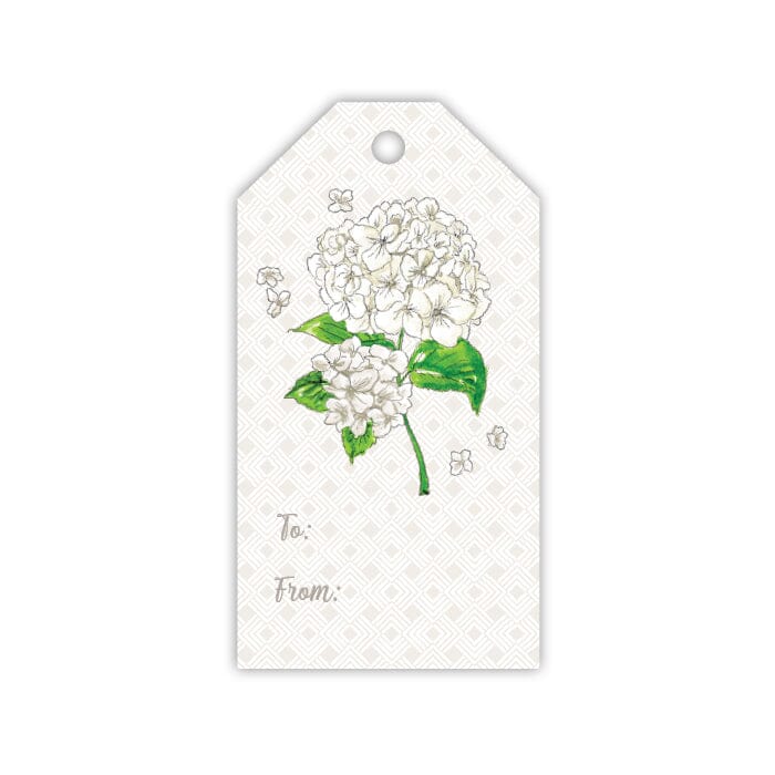 Handpainted White Hydrangea Gift Tag Gift Tags & Labels Rosanne Beck 