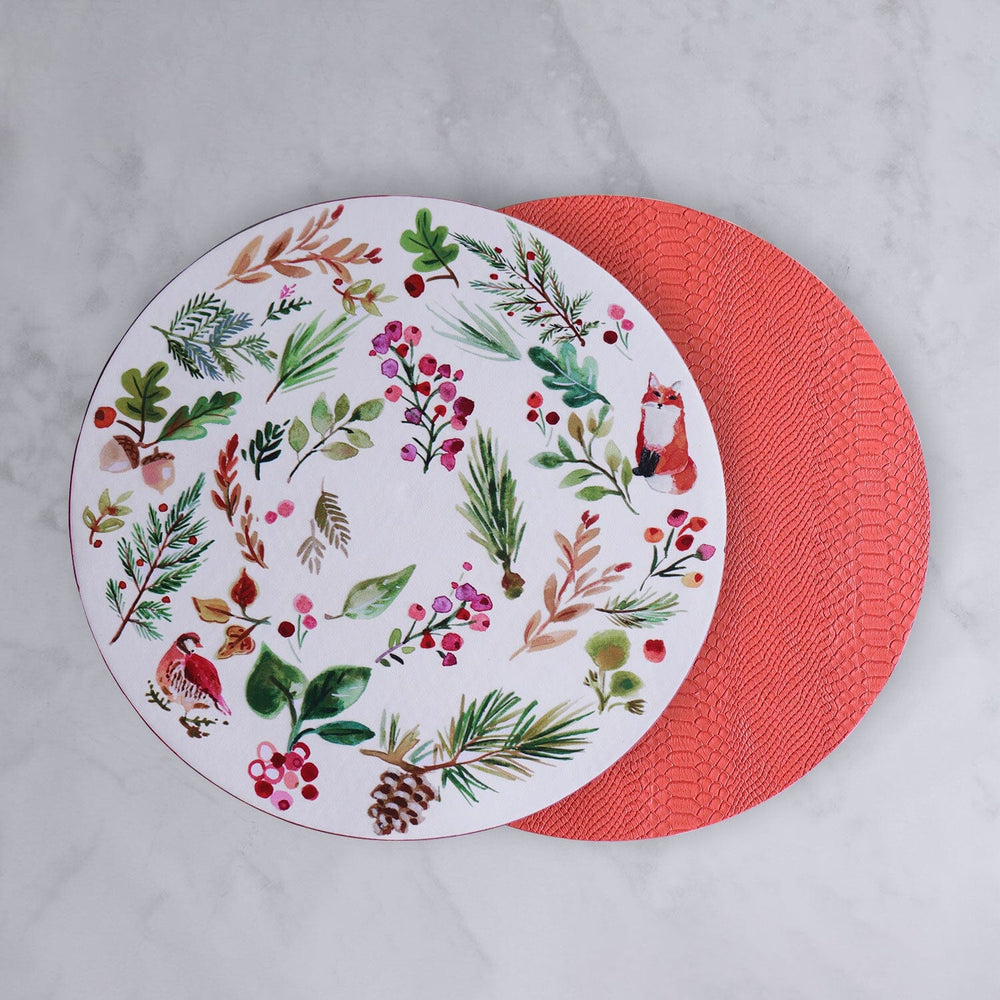 Happy Christmas Reversible Placemats - Set of 4 Placemats Beatriz Ball 