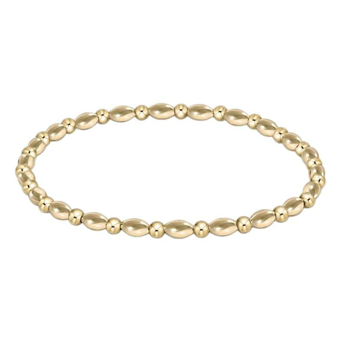 Harmony Grateful Pattern 2.5mm Bead Bracelet - Gold Bracelet eNewton 