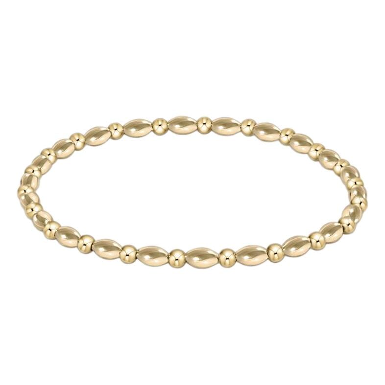 Harmony Grateful Pattern 2.5mm Bead Bracelet - Gold Bracelet eNewton 