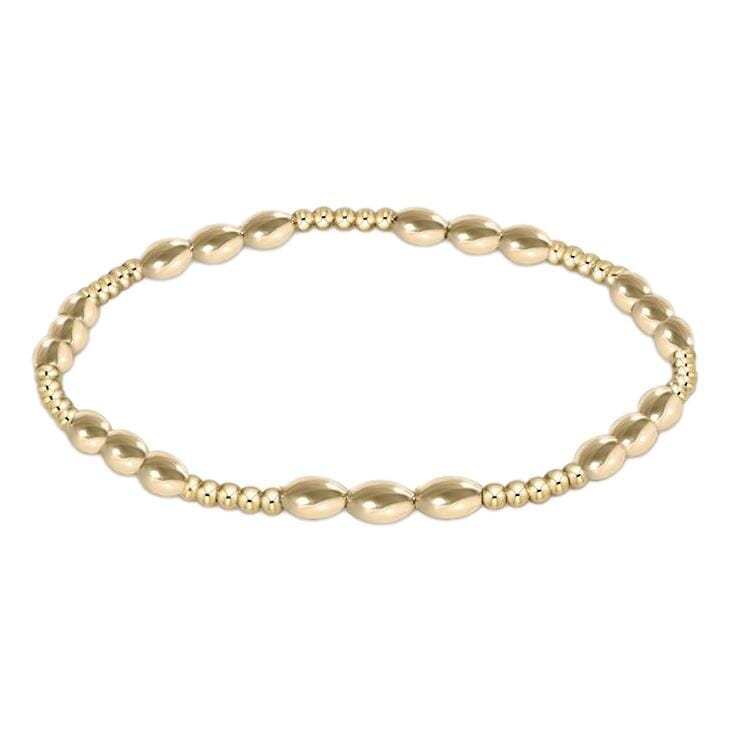 Harmony Joy Pattern 2mm Bead Bracelet - Gold Bracelet eNewton 