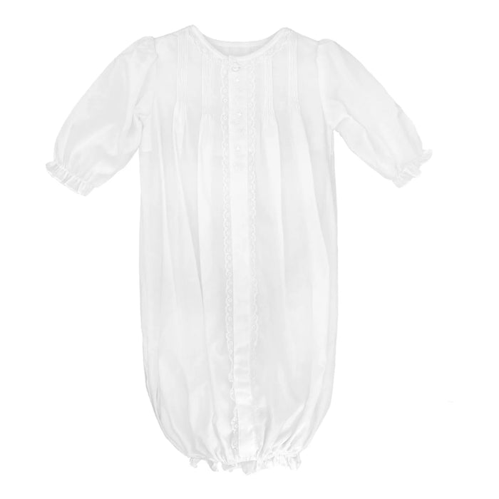 Heirloom Lace Hand Embroidered Sack Baby Gown Petit Ami 