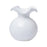 Hibiscus Glass Small Fluted Vase - White Vase Vietri 