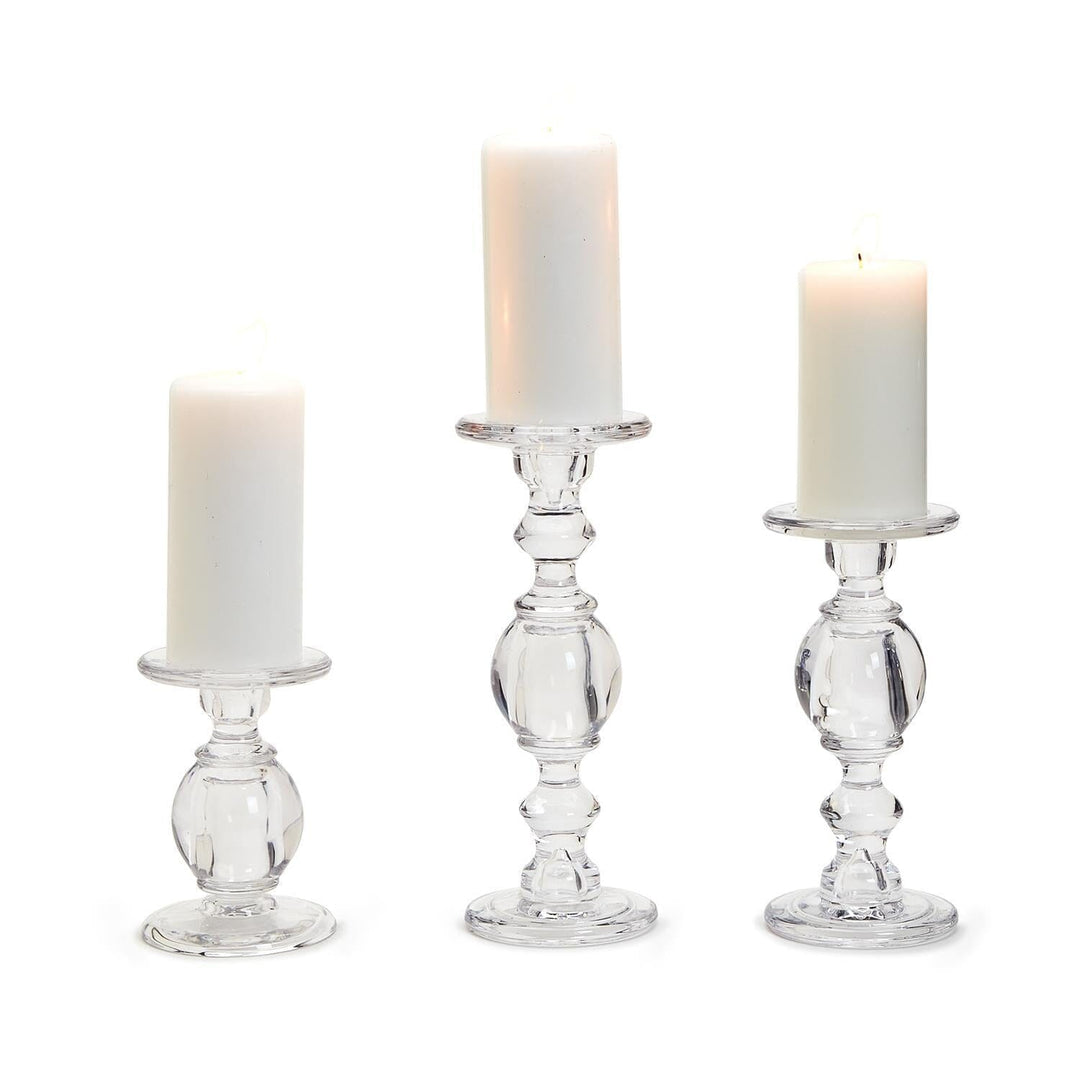 High-Glass Pedestal Candleholders Candle Two's Company 