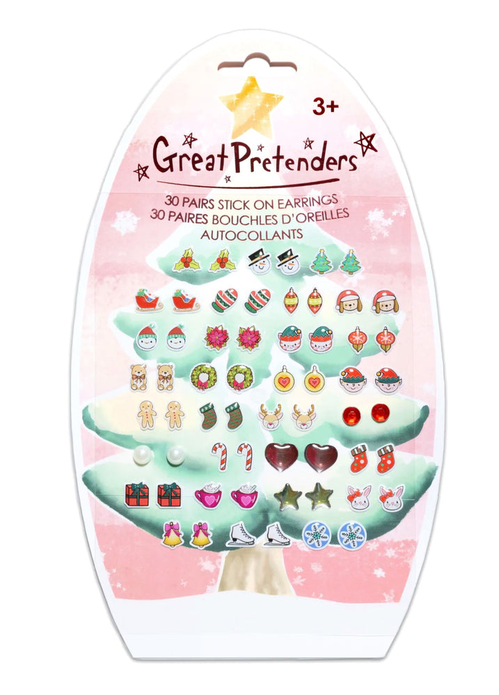 Holiday Sticker Earrings Costume Jewelry Great Pretenders 