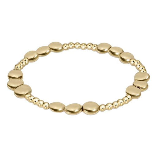 Honesty Joy Pattern 6mm Bead Bracelet - Gold Bracelet eNewton 