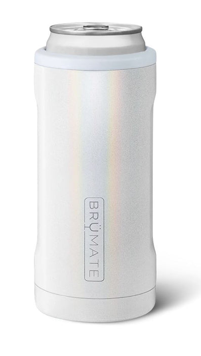 Brumate Hopsulator Slim Can Cooler Tumbler 12 oz Drink Holder Glitter Aqua