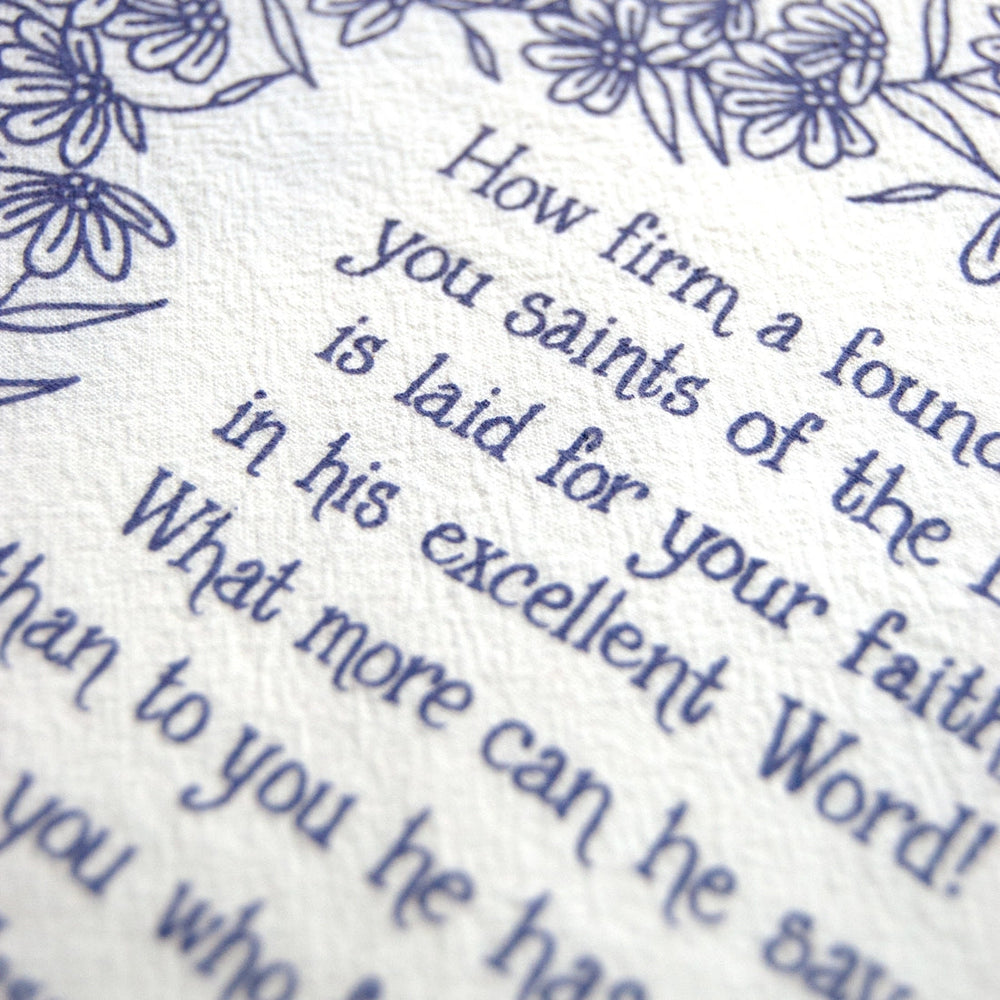 How Firm A Foundation Hymn Tea Towel Kitchen Towels Little Things Studio 