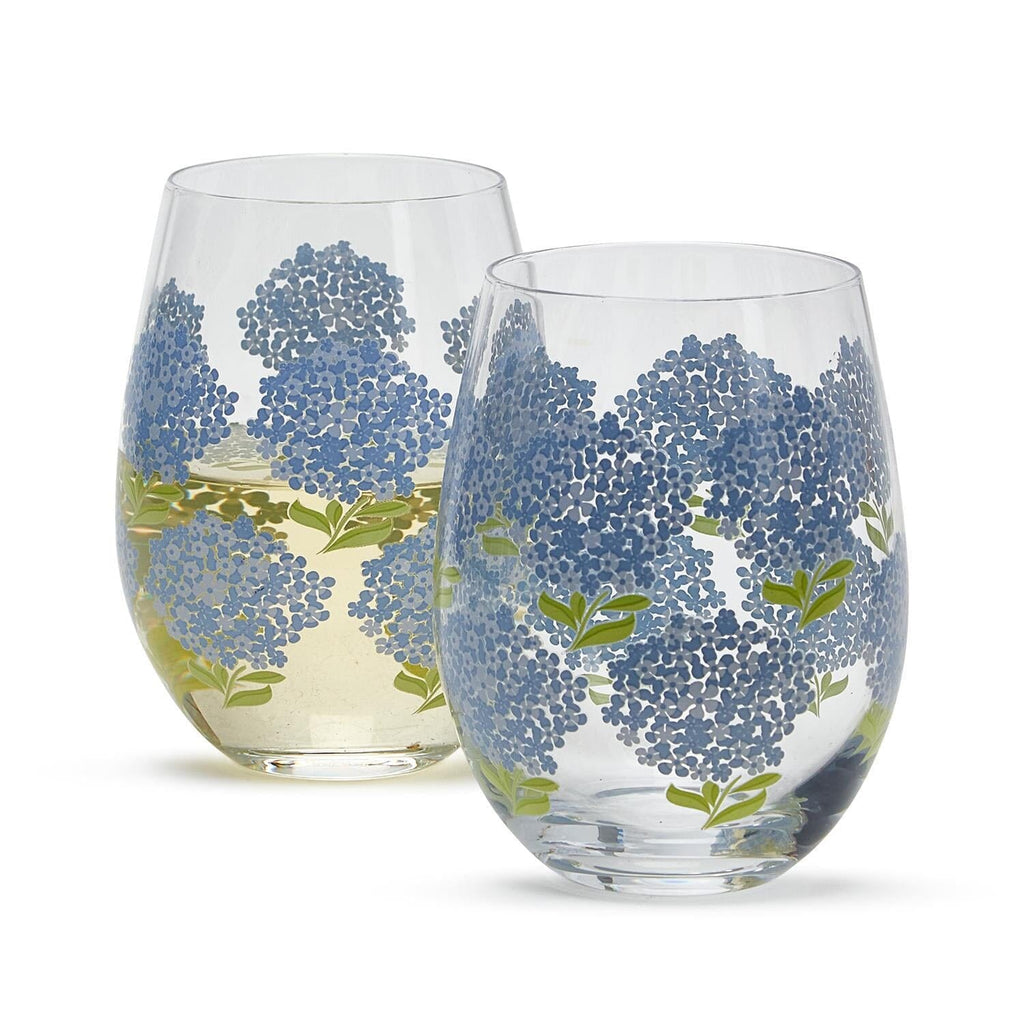 Hydrangea Stemless Wine Glasses – The Great Gift and Paper Co.